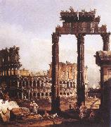 Bernardo Bellotto Capriccio with the Colosseum Germany oil painting reproduction